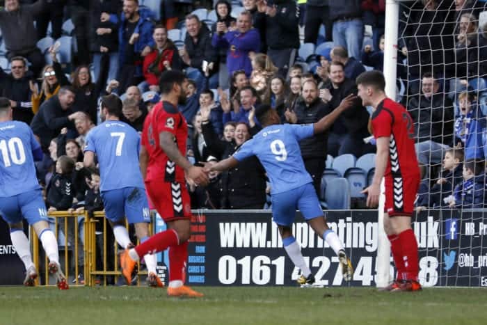 Nyal Bell. Stockport County FC 3-2 AFC Telford United. Vanarama National League North. 16.2.19