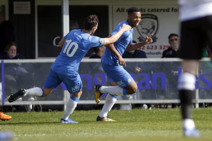 Nyal Bell. Hereford FC 2-2 Stockport County FC. Vanarama National League North. 6.4.19